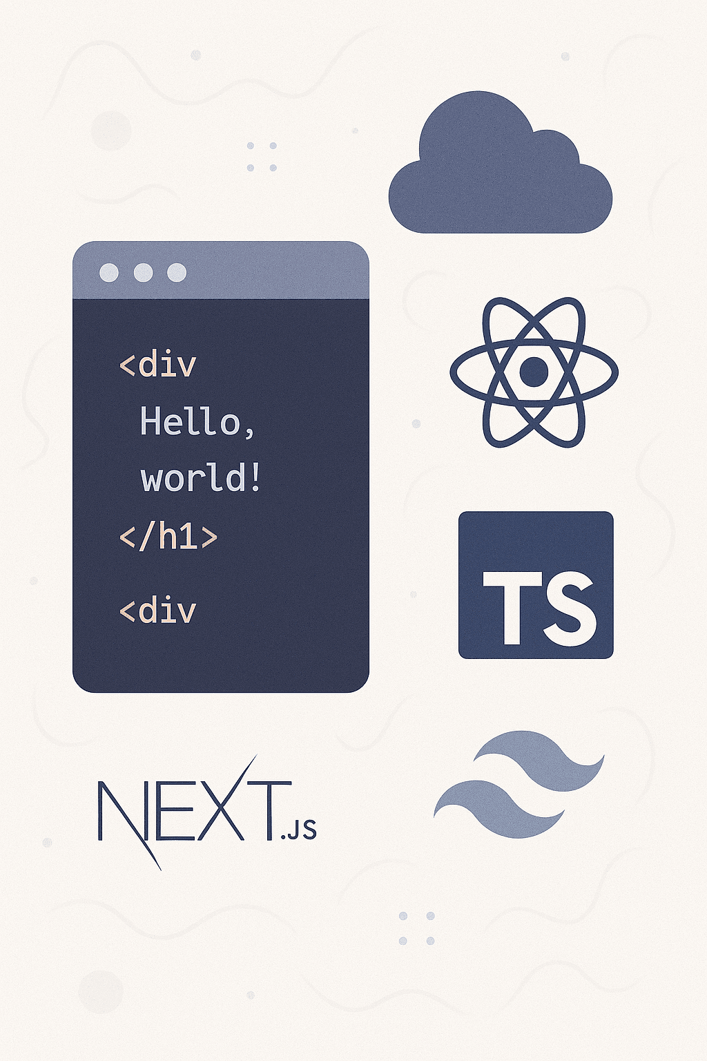 Illustration showing developer workspace